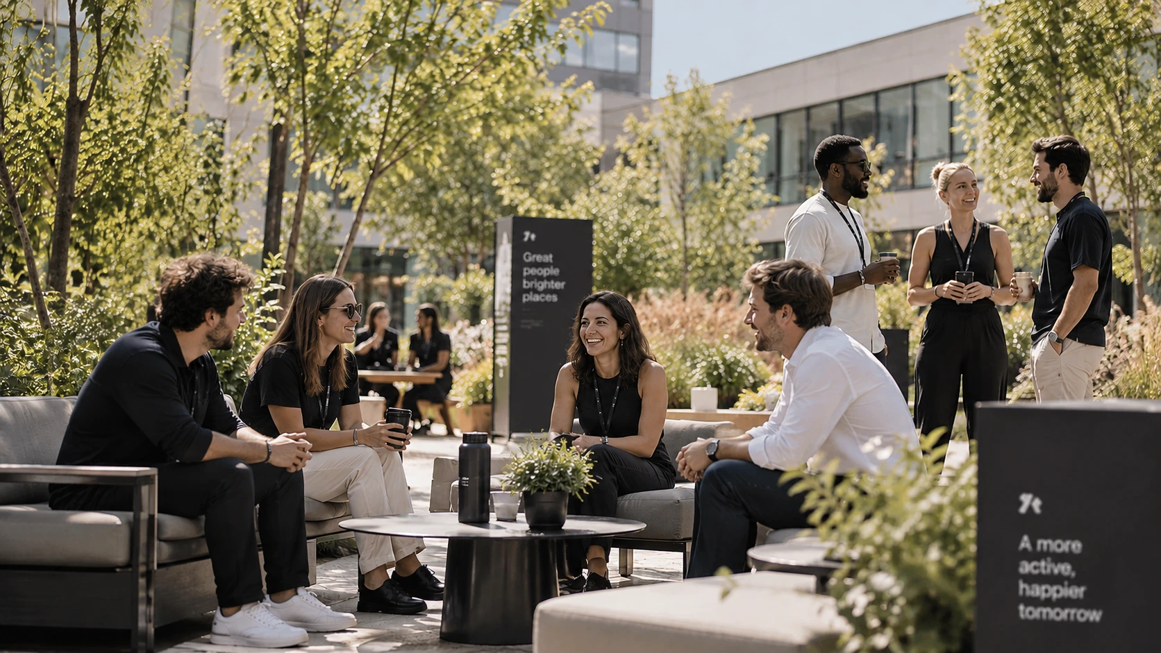 Technopolis Active concept of a welcome event connecting people on campus